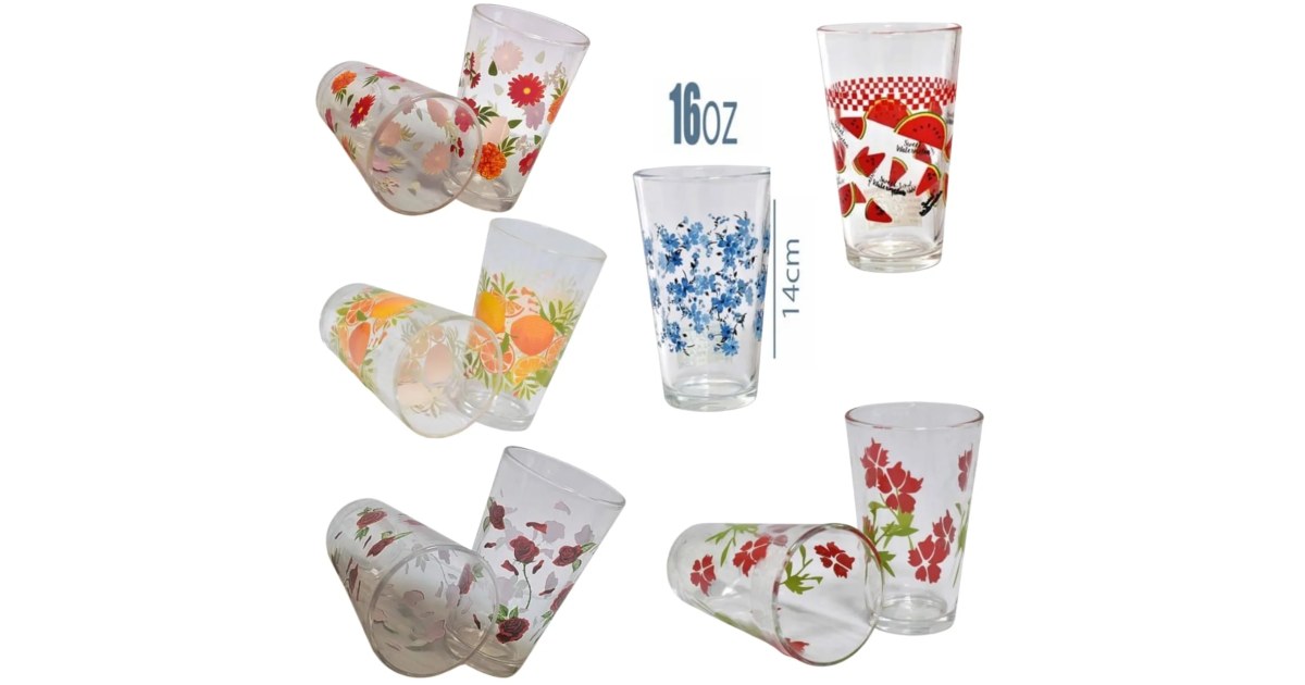 Paquete Vasos Vidrio 16oz