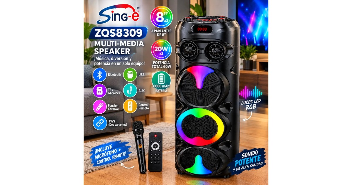 Parlante Portátil SING-E ZQS8309