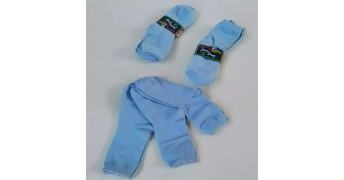 Paquete Medias Celeste Escolar