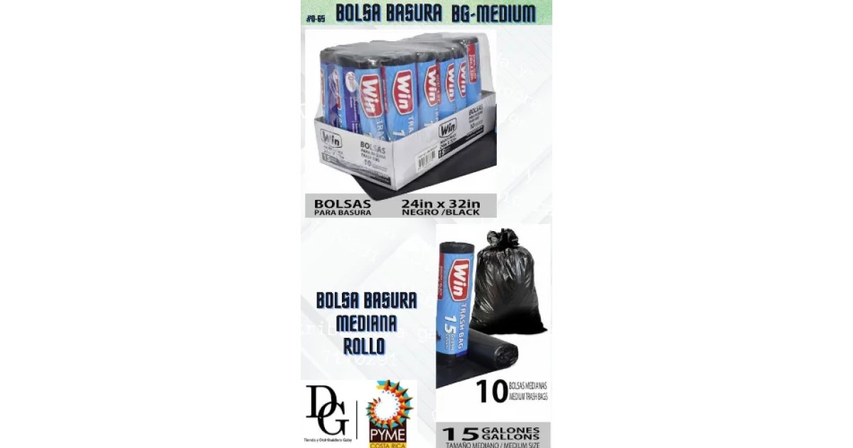 Rollo Bolsas Medianas para Basura