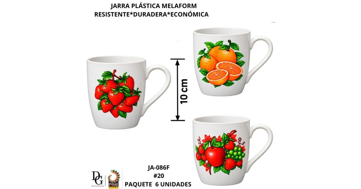 6 Jarras Plásticas 475ML
