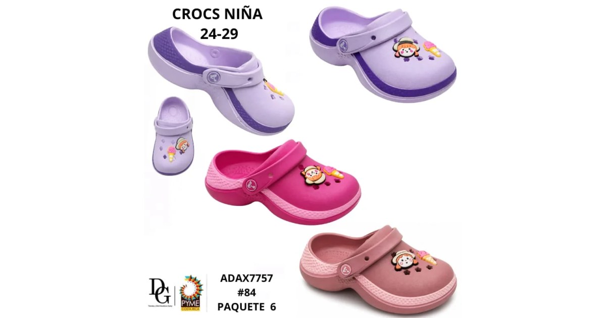 6 Pares de Crocs para Niña
