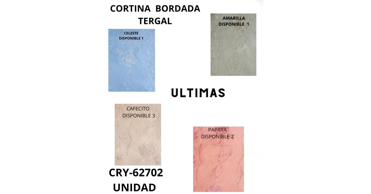 Cortina Bordada para Ventana