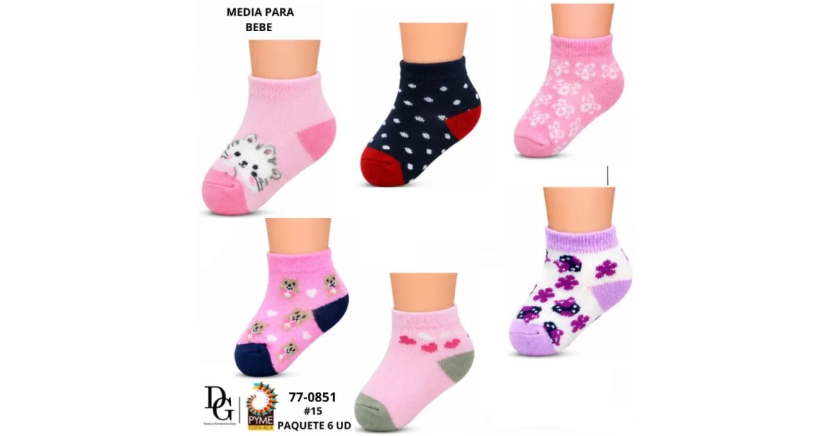 6 Pares de Medias para Bebé