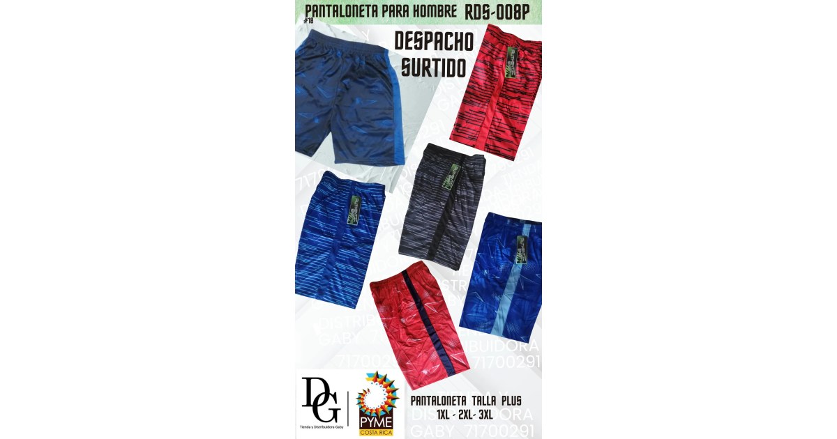 Pantaloneta Talla Plus Hombre