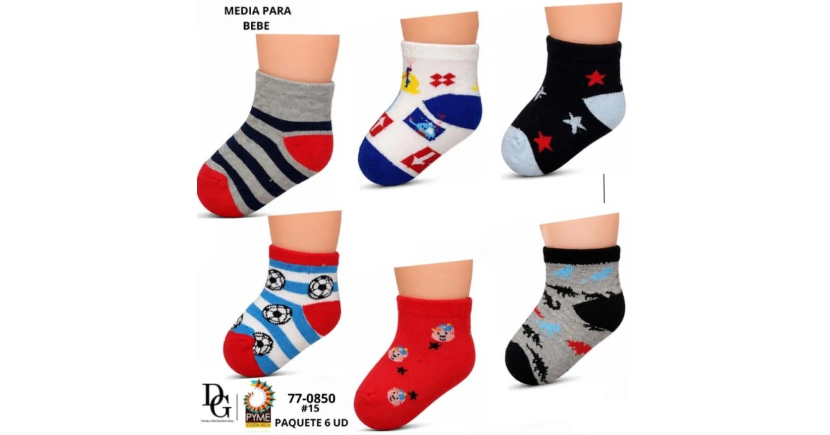 6 Pares de Medias para Bebé