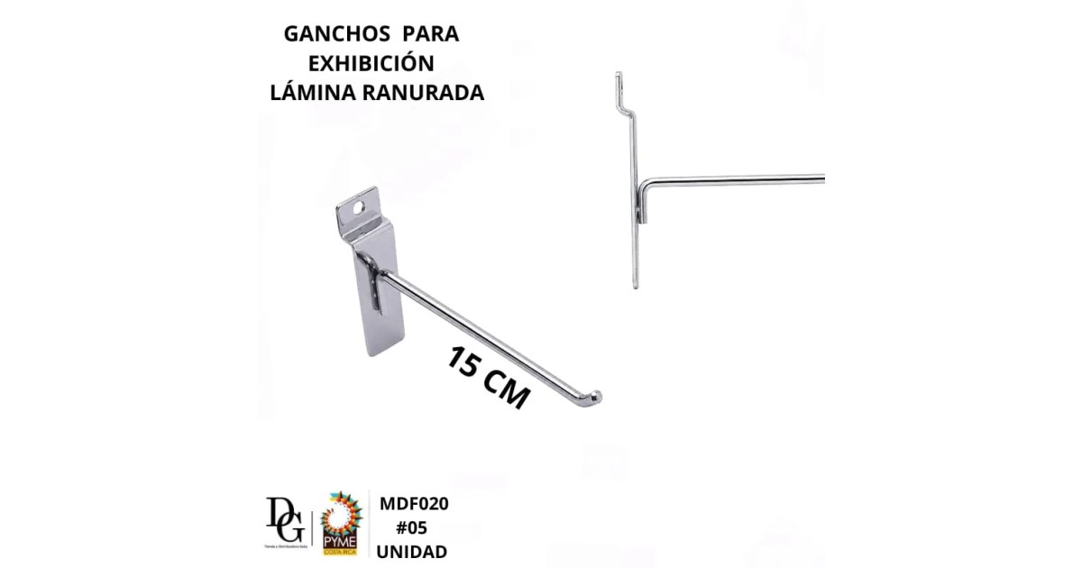 Pin Cromado de 15CM para Lamina Ranurada