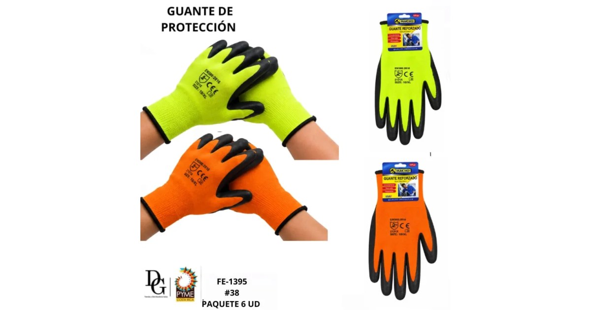 6 Pares de Guantes Reforzados