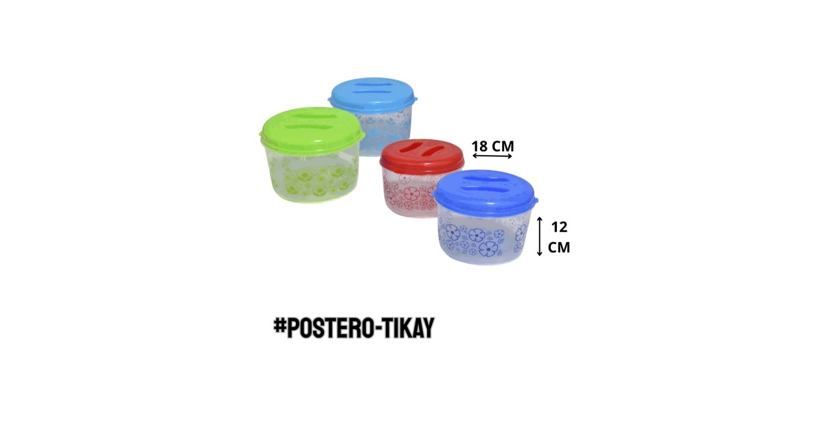 Paquete Envases Plásticos 4 PCS