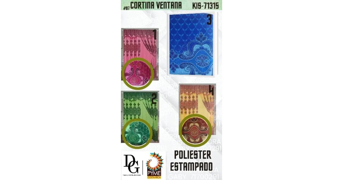 Cortina Estampada para Ventana