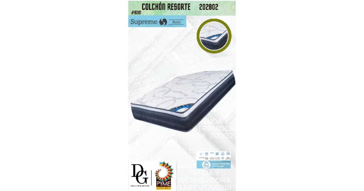 Colchón Supreme Ortopédico Matrimonial 10"