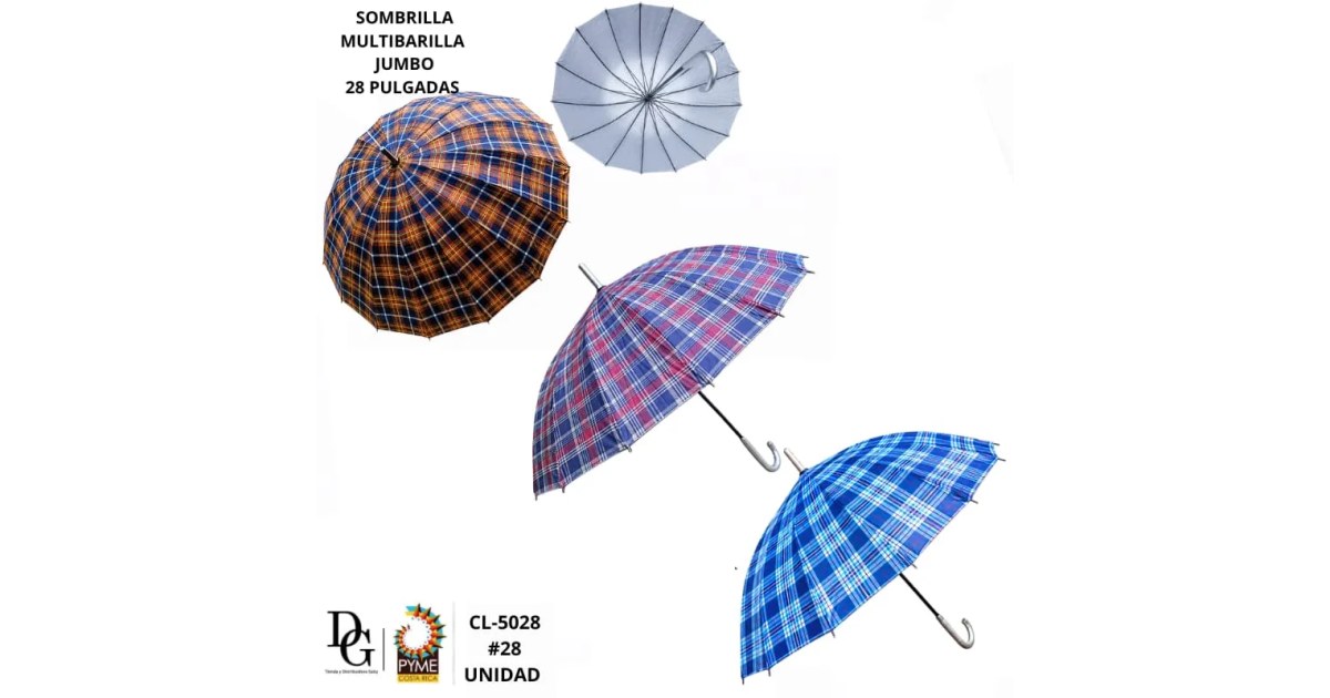 Sombrilla Jumbo Multivarilla 28"