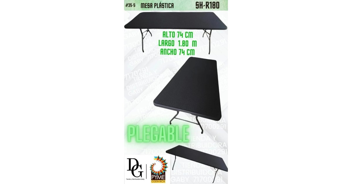 Mesa Plástica Plegable