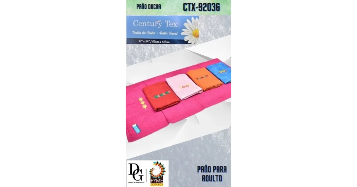Paño Bordado para Ducha
