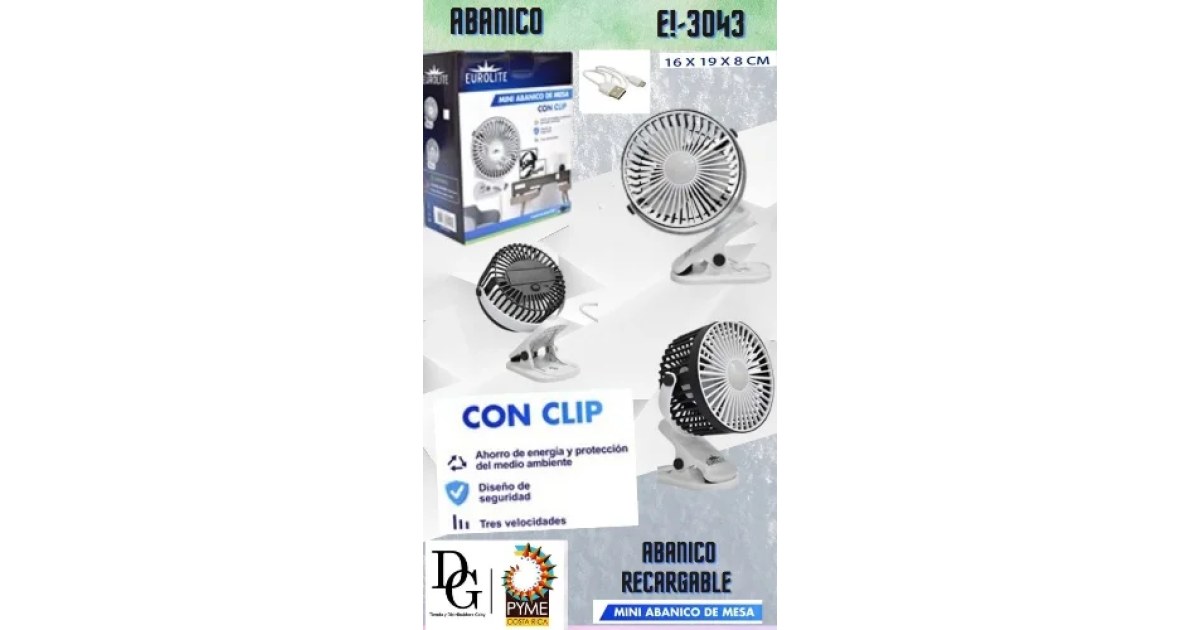 Mini Ventilador de Mesa con CLIP