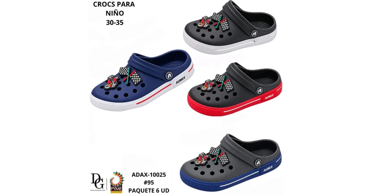 6 Pares de Crocs para Niño