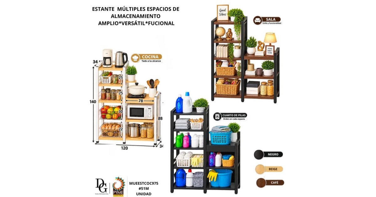 Estante Multifuncional 5 Niveles