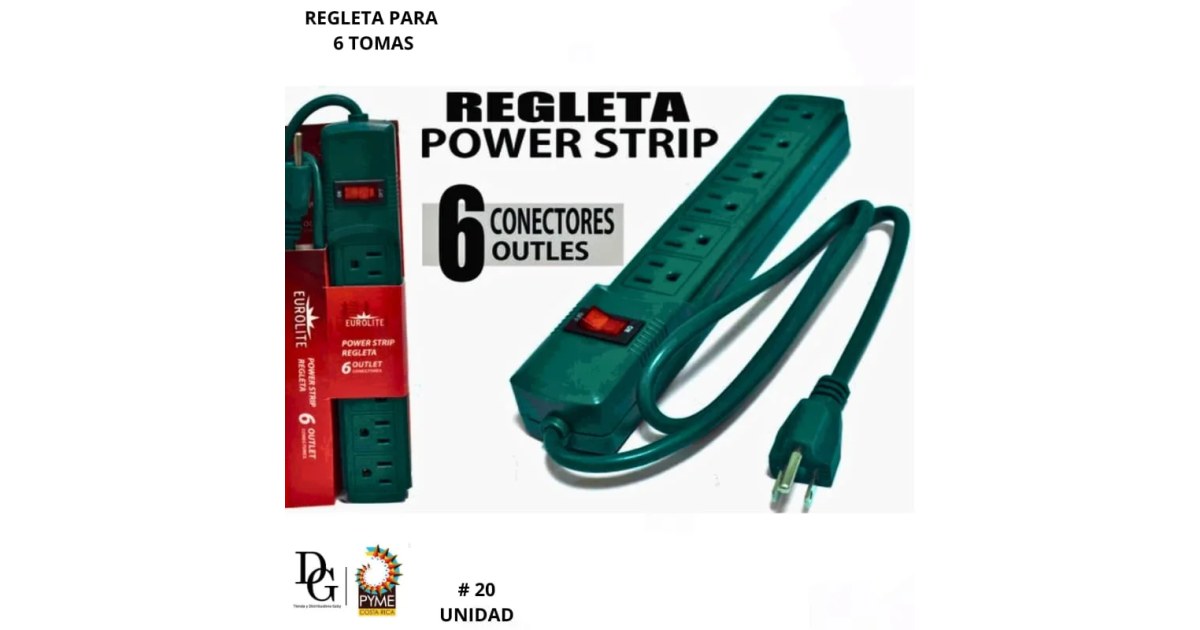 Regleta de 6 Conectores 110/220V