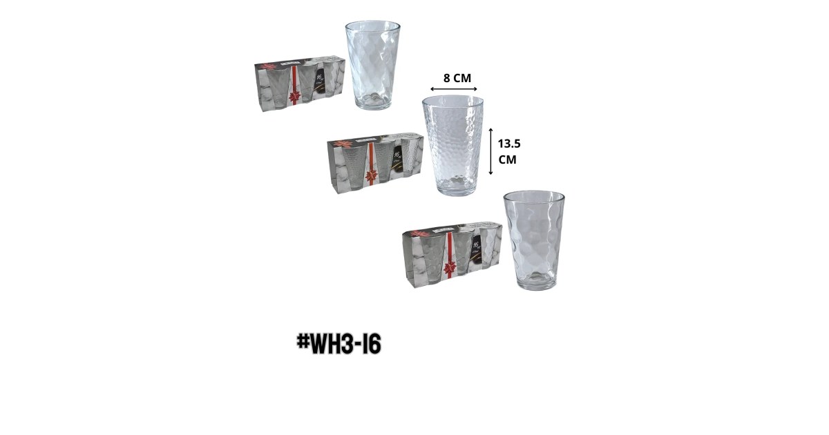 Set 3 Vasos De Vidrio