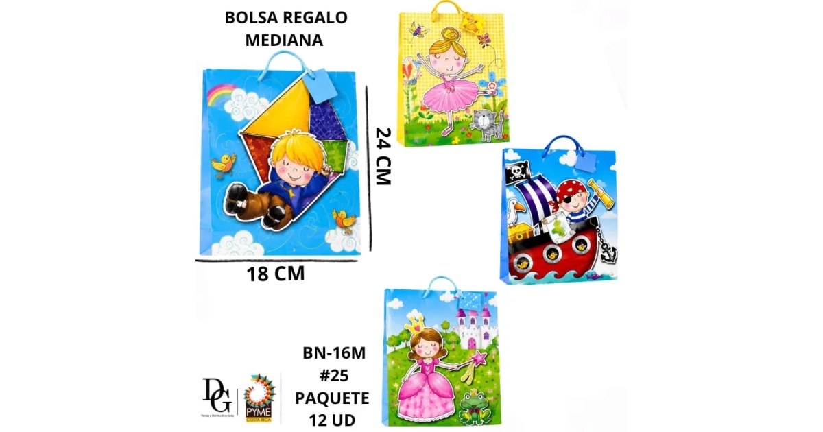 12 Bolsas de Regalo