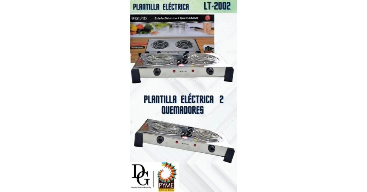 Plantilla Eléctrica 2 Quemadores
