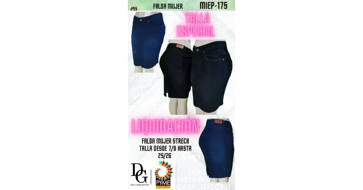 Falda Mezclilla Talla Plus