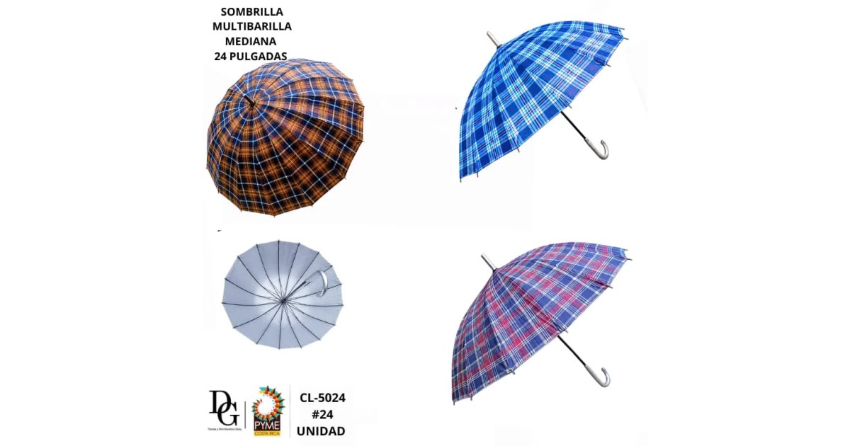 Sombrilla Mediana Multibarilla 24"