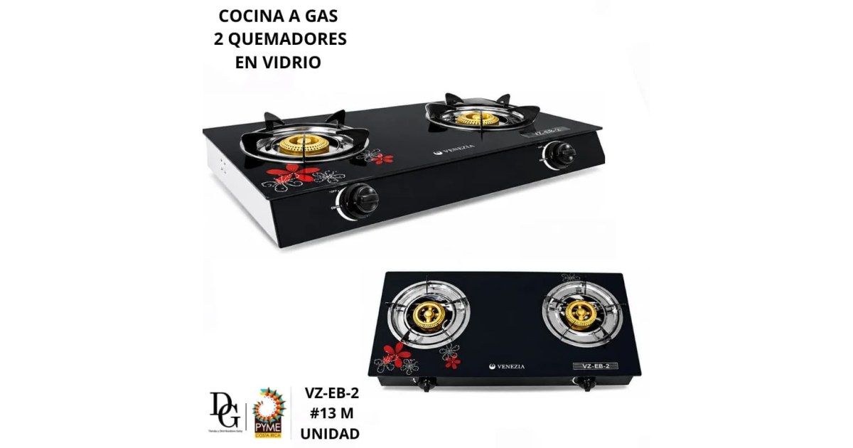 Plantilla Gas 2 Quemadores Vitrocerámica