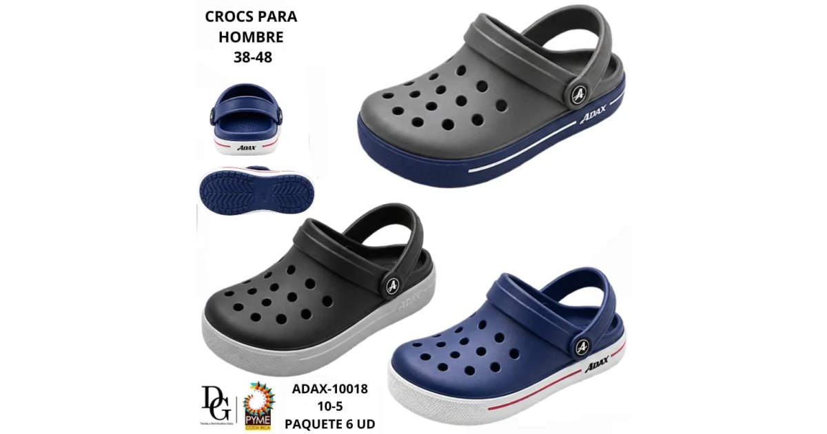 6 Pares de Crocs para Caballero
