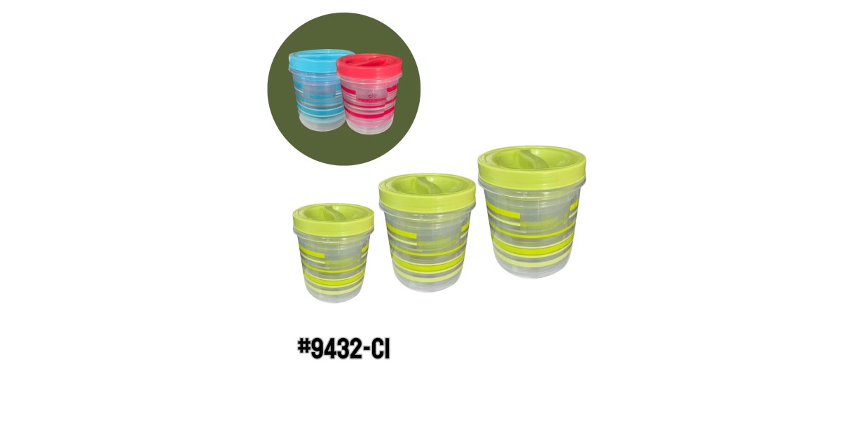 Set Envase Plástico Tapa Rosca 3 PZAS