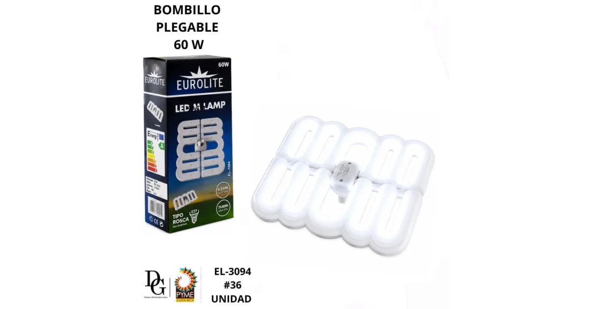 Bombillo LED 60W - Plegable